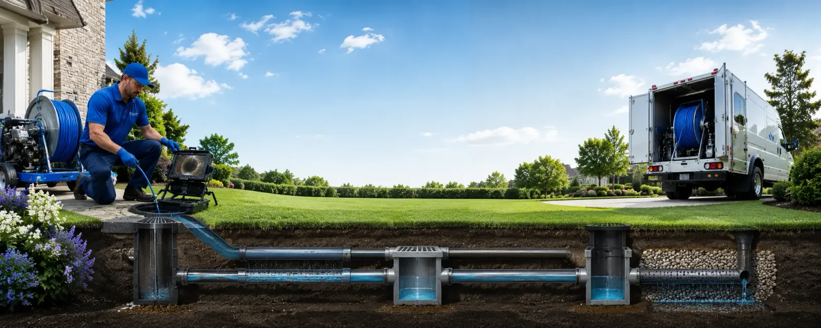Outdoor drain cleaning information for Edgecomb, ME